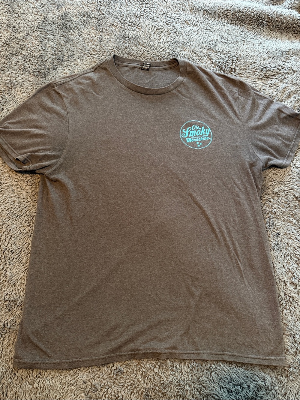 District Gray Short Sleeve Tee with Teal Chest Logo - Ole Smoky Tennessee Moonsh